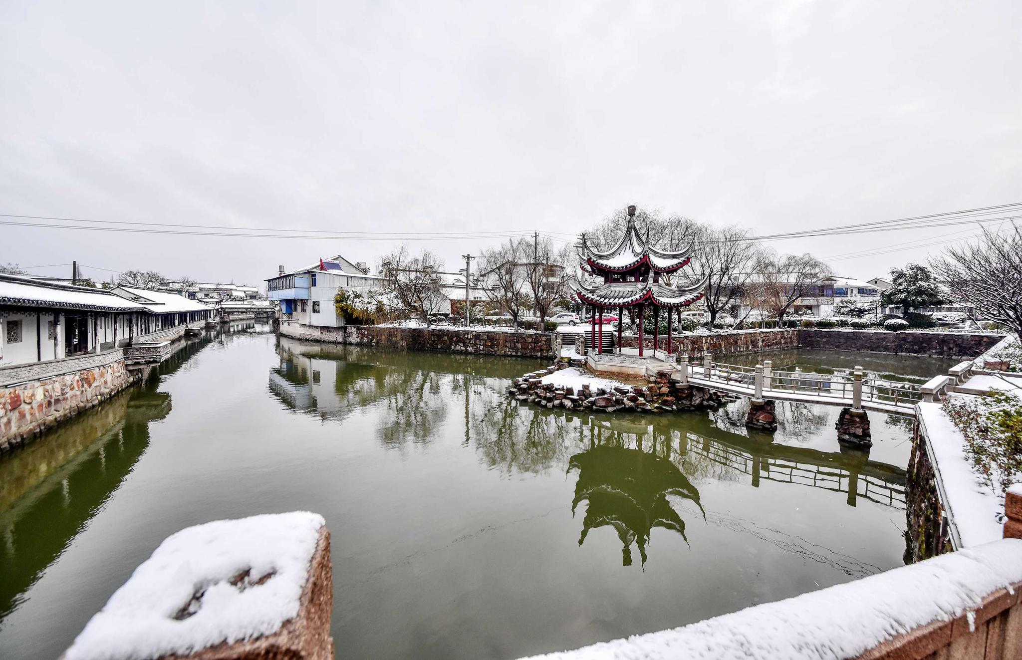 雪后古镇严家桥随拍 无锡锡山区羊尖镇
