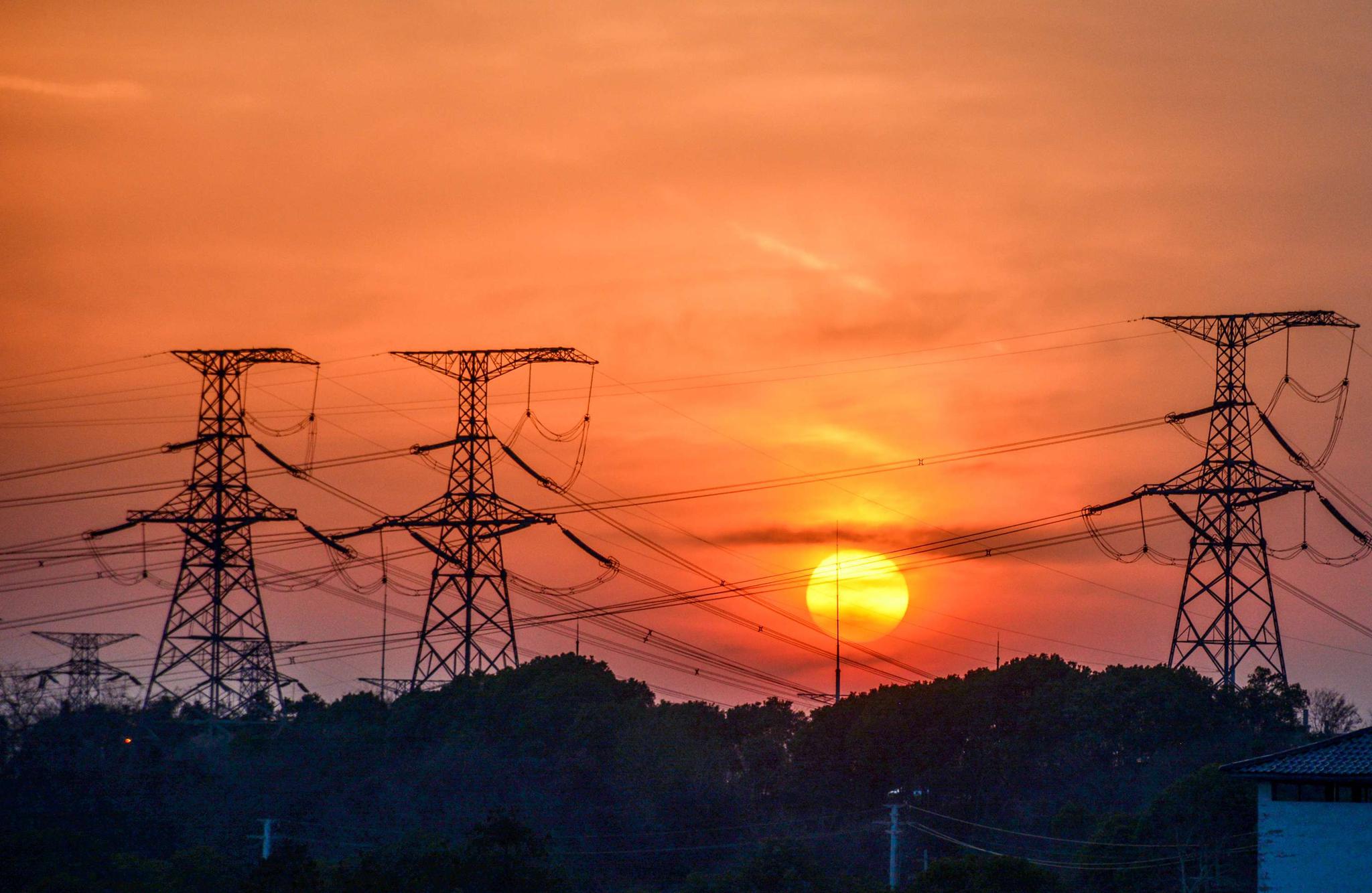 日落黄昏 ,美丽晚霞 ,今天无锡斗山.
