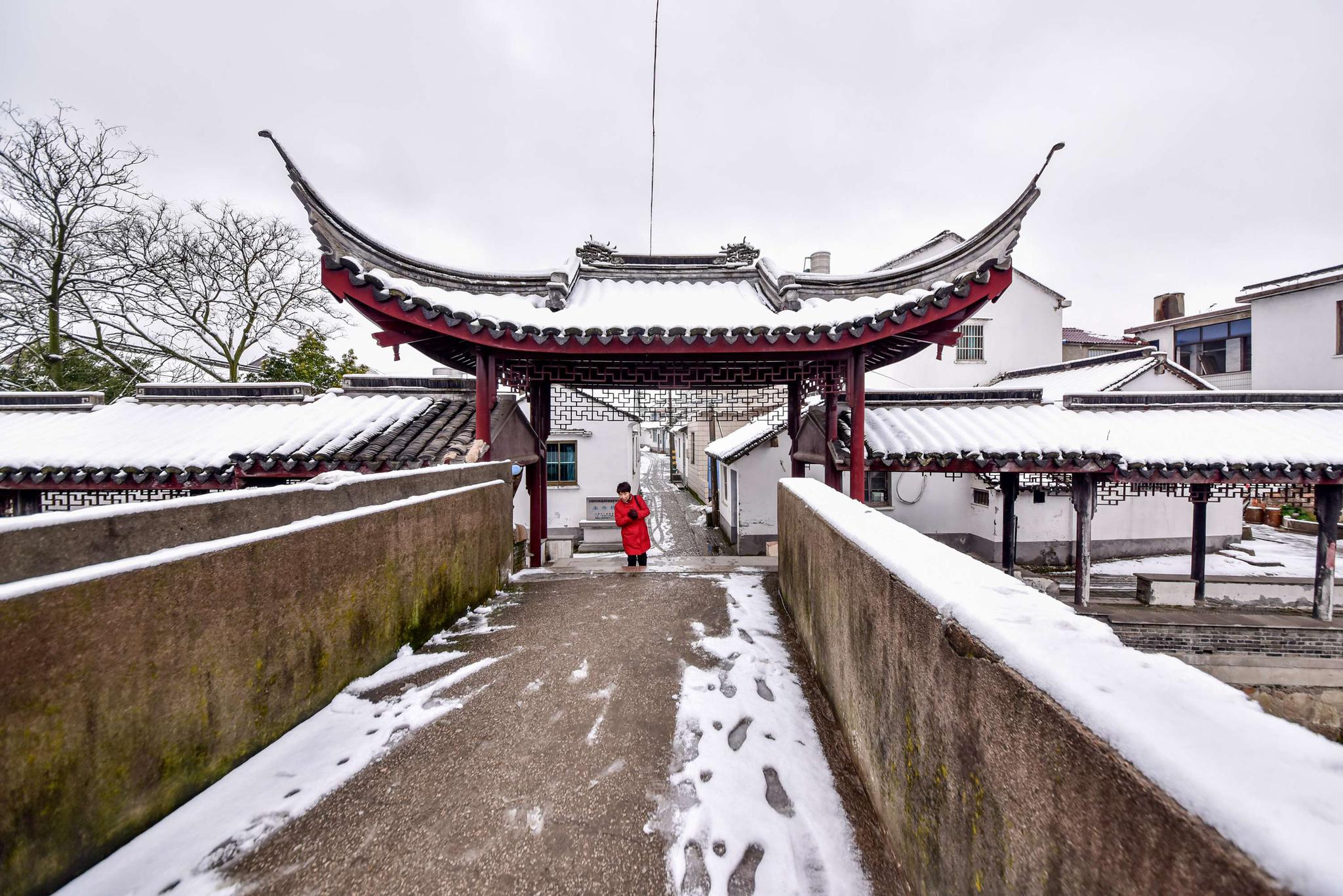雪后古镇严家桥随拍 无锡锡山区羊尖镇
