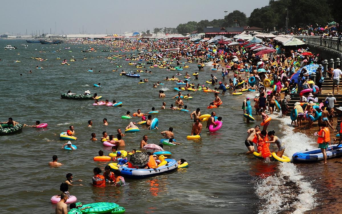 营口仙人岛白沙湾黄金海岸素有"辽东第一滩"海内外著名避暑胜地"最美
