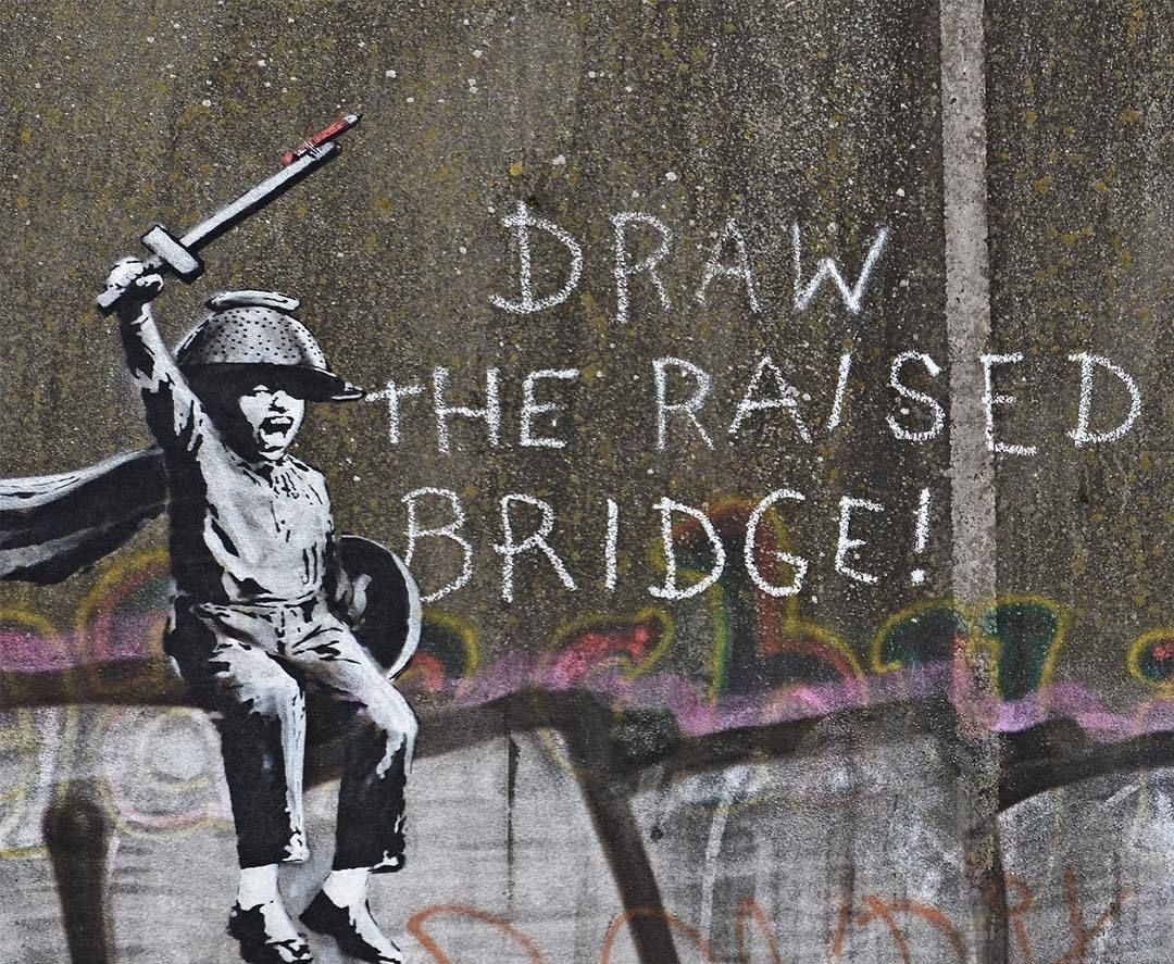 匿名的英国涂鸦艺术家班克斯