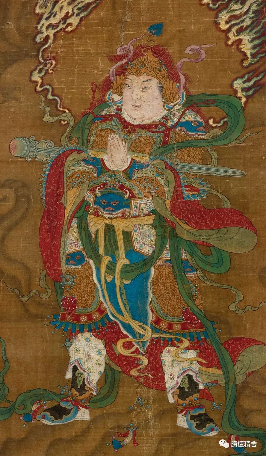 明代彩绘韦驮菩萨像