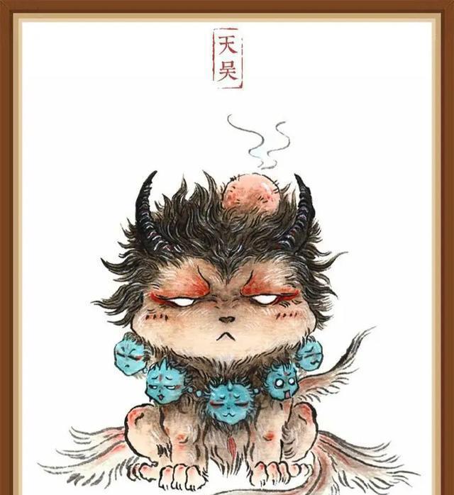 上古凶兽变q版漫画,穷奇太可爱,奶凶的样子让人欲罢不能|山海经|凶兽