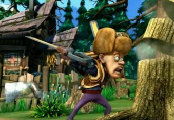 天才发明家光头强,用过7种锯子砍树,看到最后一个:我伙呆!