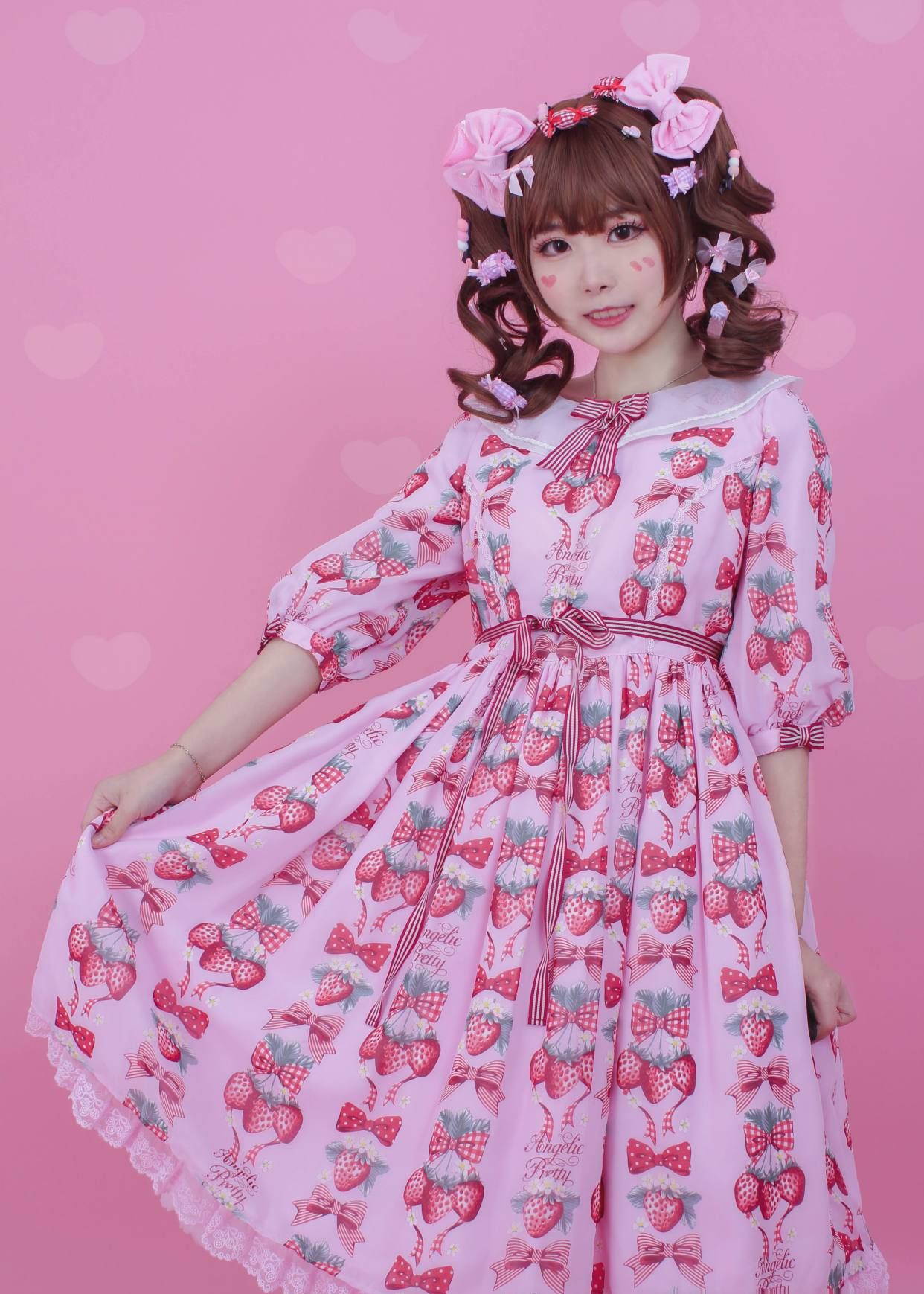 ap-19草莓-lo娘-装扮-日牌lolita-双马尾