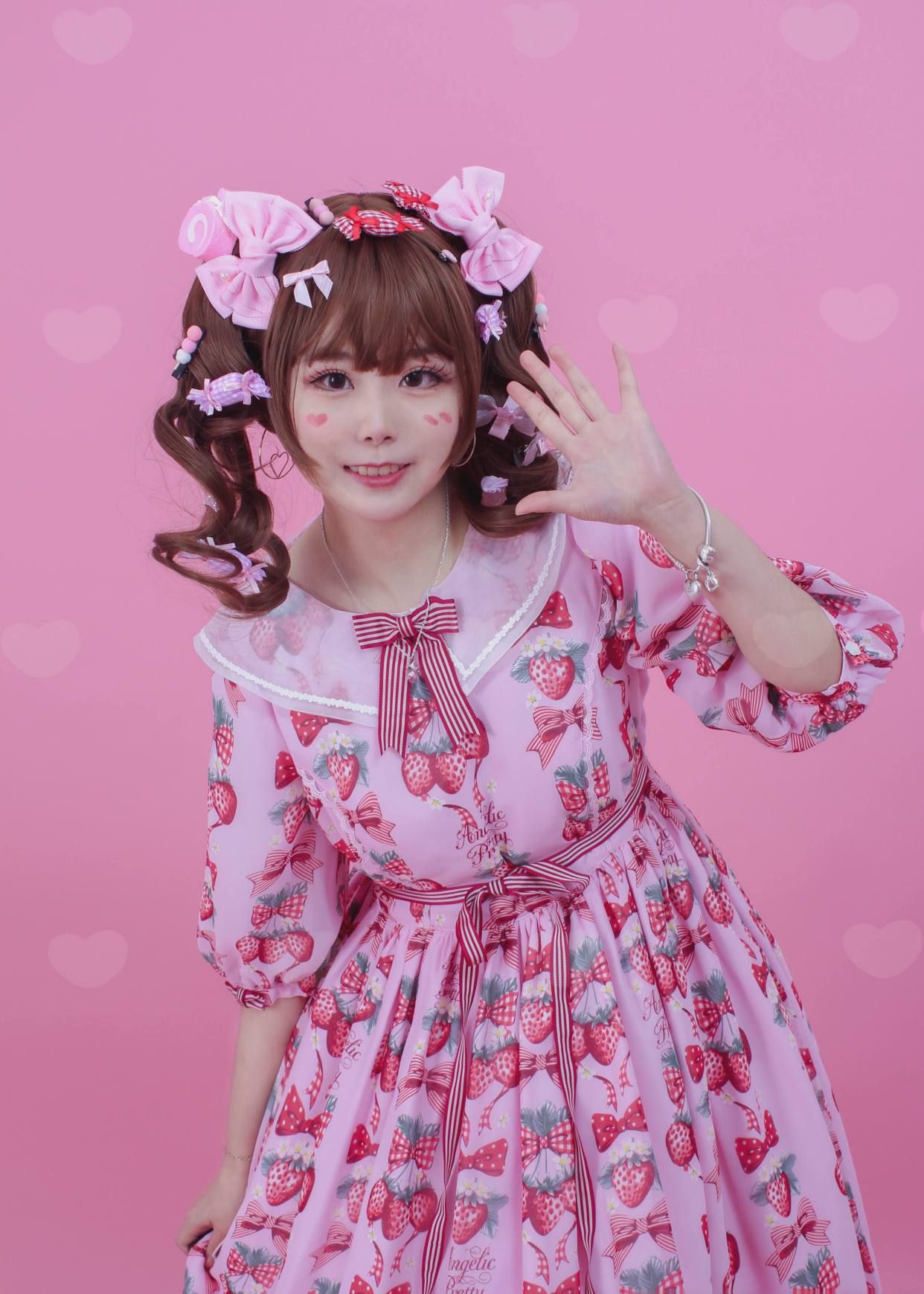 ap-19草莓-lo娘-装扮-日牌lolita-双马尾