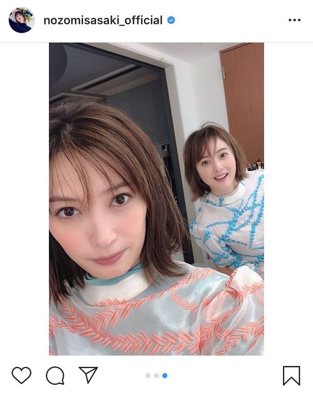 佐佐木希&大政绚的双人合照 粉丝们欢呼太美了我爱你美女姐妹