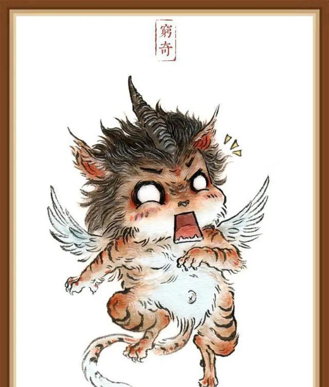 上古凶兽变q版漫画,穷奇太可爱,奶凶的样子让人欲罢不能