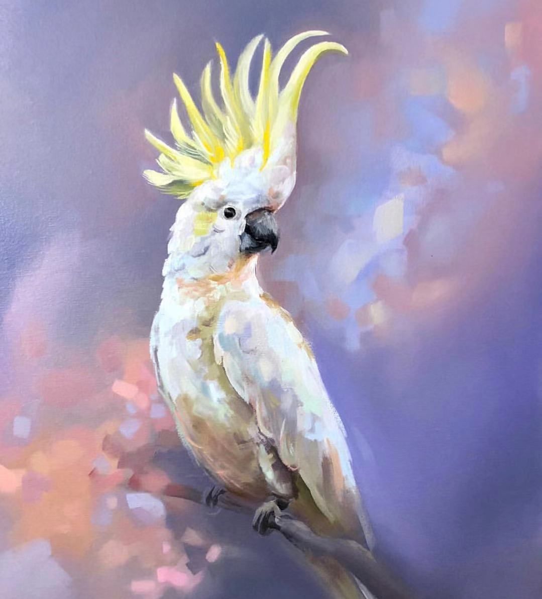 艺术家sauleseja小动物油画作品