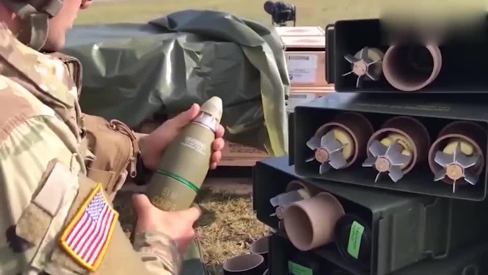 美军m252式81mm迫击炮射击训练这威力也太小了吧