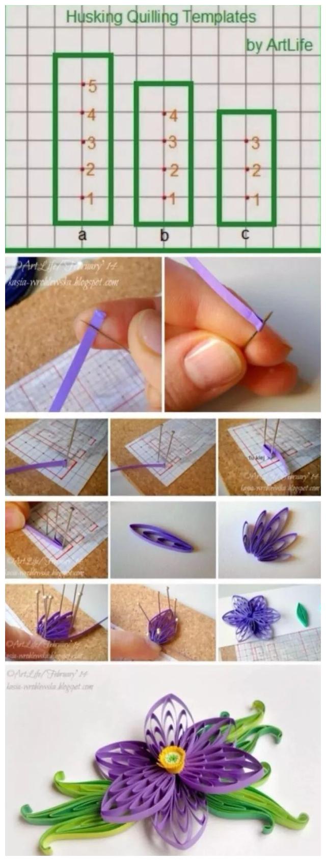 一根纸条,一点白胶,卷一卷,黏一黏,精致的衍纸手工附教程