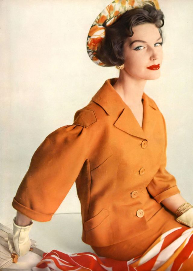 老照片:上世纪五十年代,带着 emme hats 的时尚人像(4)