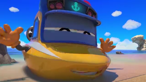 船长歌德救援嘟嘟,这么大的海浪,看来要加大马力了!