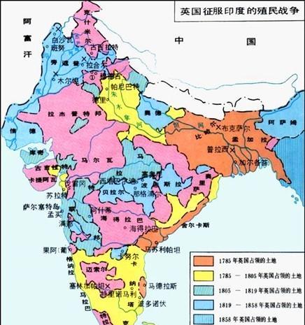 印度独立前能够维持统一的经济基础,是英国殖民者用枪炮建立起来的