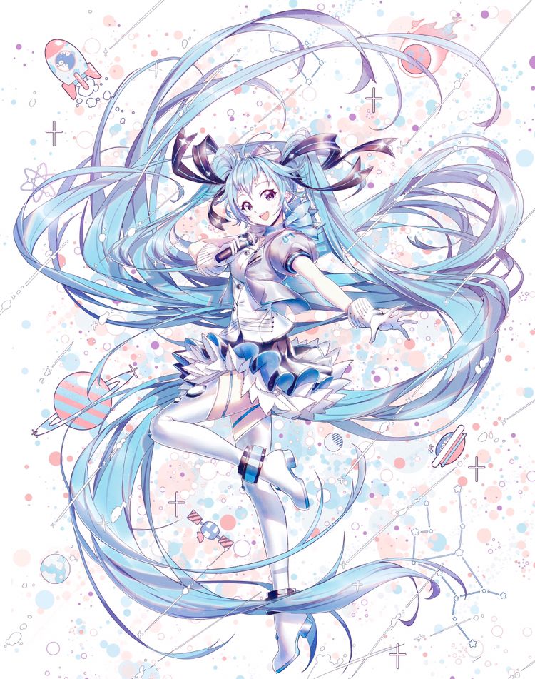 卡通人物绘画色彩灵动的卡通动漫女孩