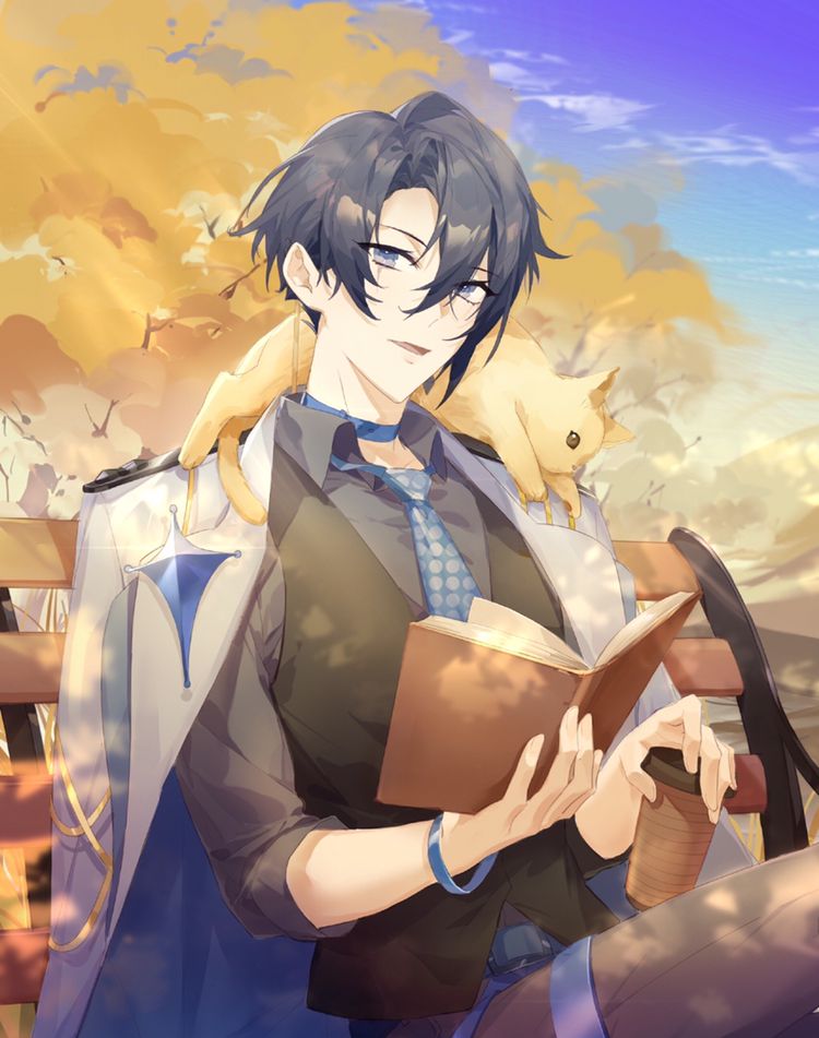 卡通人物绘画穿西服的帅气男生插画