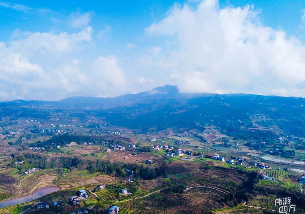 无人机航拍重庆开州临江镇美丽乡村入画来