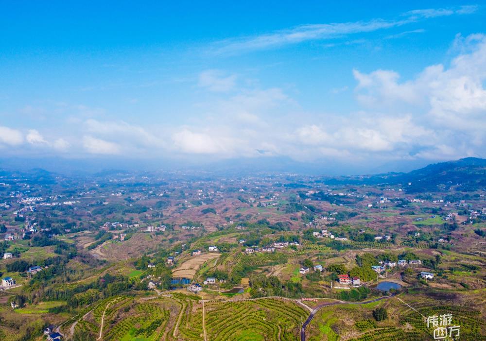 无人机航拍重庆开州临江镇美丽乡村入画来