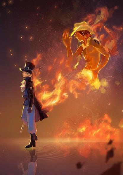 来一波海贼王壁纸看到萨博和艾斯那张眼睛感觉有点儿湿润