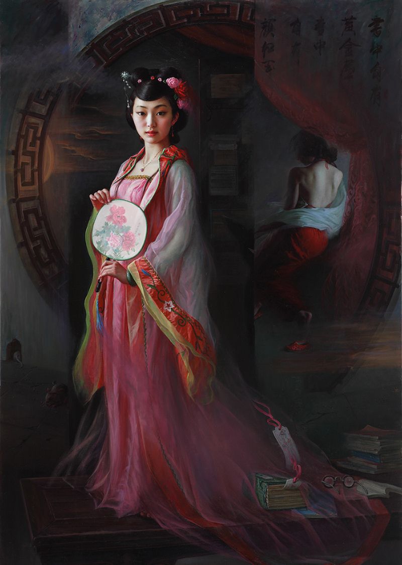 白秋练聊斋油画作品 —— 丑狐聊斋油画作品 —— 葛巾聊斋油画作品