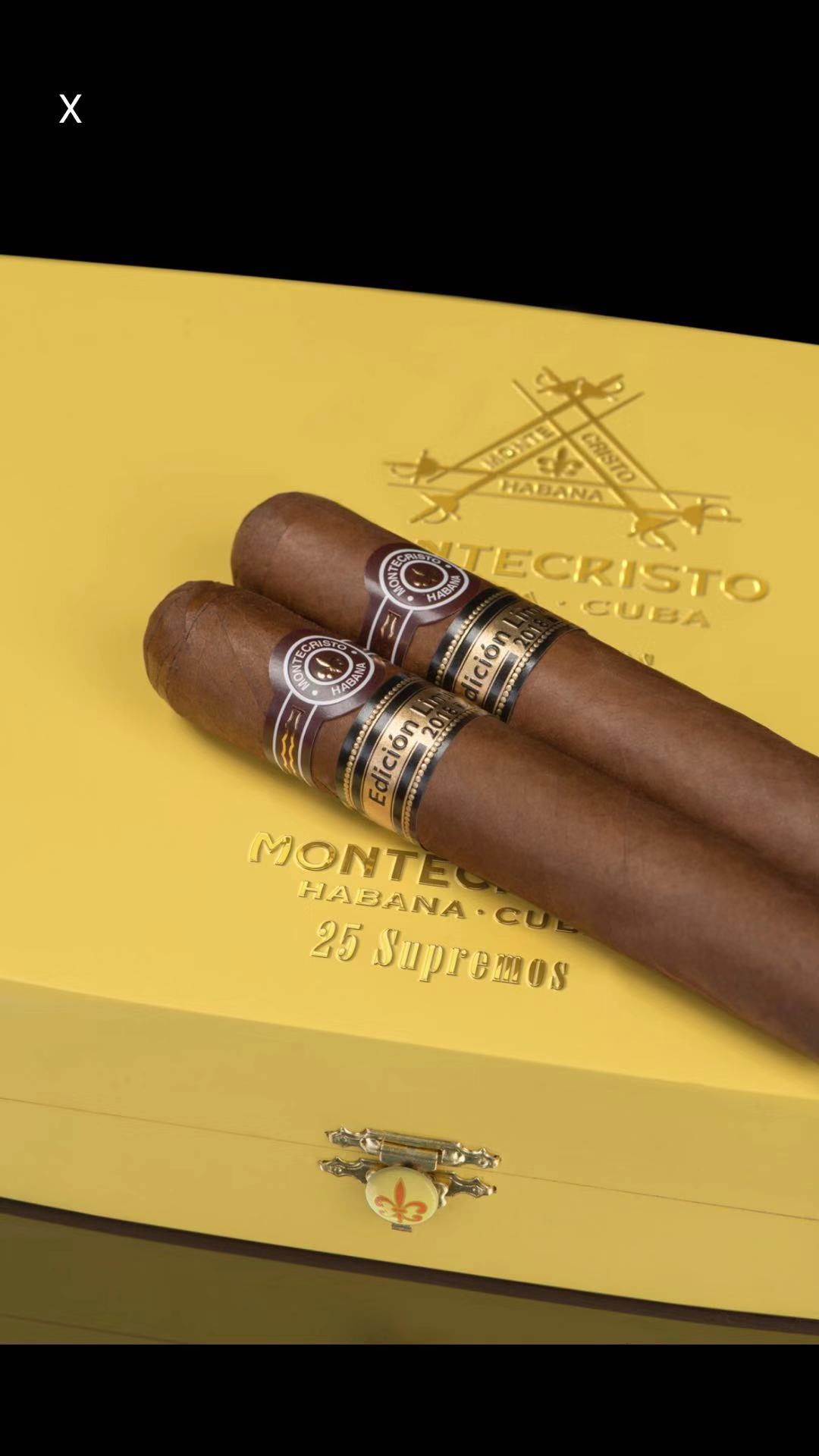 黄色的蒙特至尊包装精美2019年古巴雪茄节新品谍照