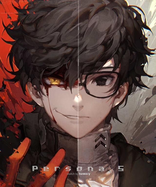 女神异闻录5:可爱又迷人的雨宫莲,精选p站太太们的绝美同人图