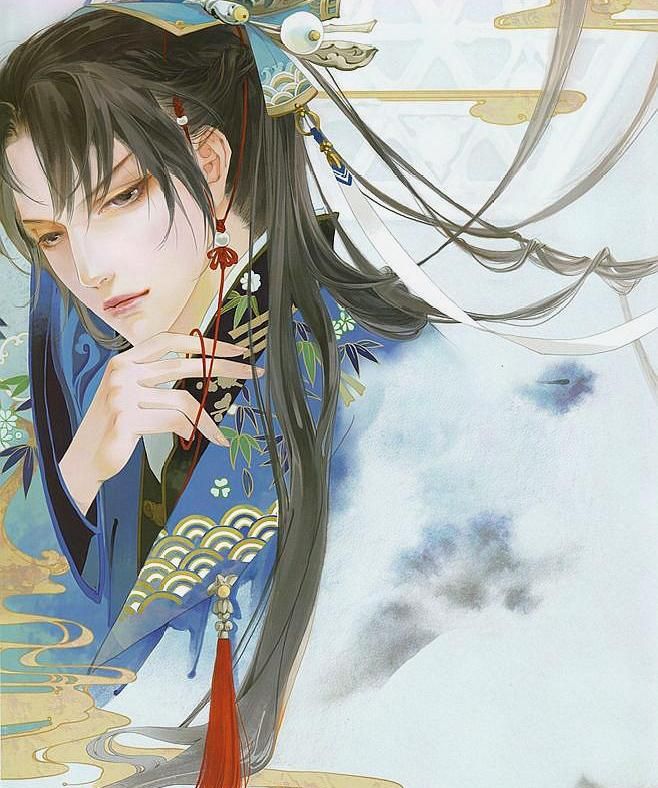 人物绘画古风男神插画图集公子如佳人美俊皆有之