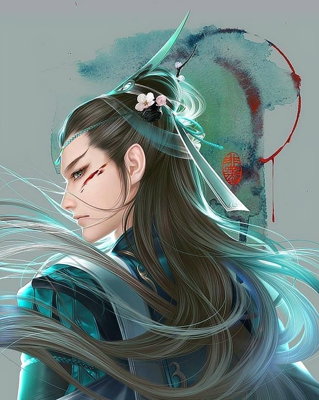 人物绘画古风男神插画图集公子如佳人美俊皆有之