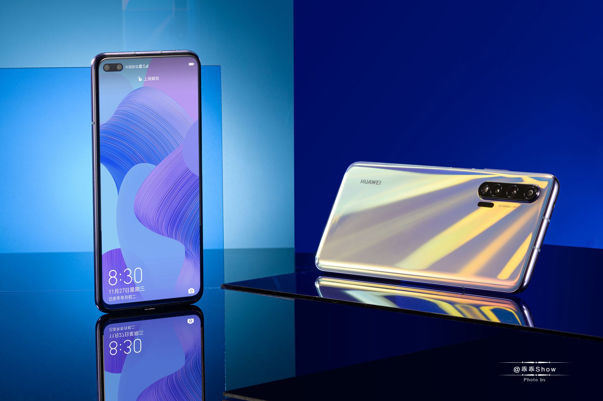 华为nova6手机图赏105前置超广角双摄双模5g自拍神器