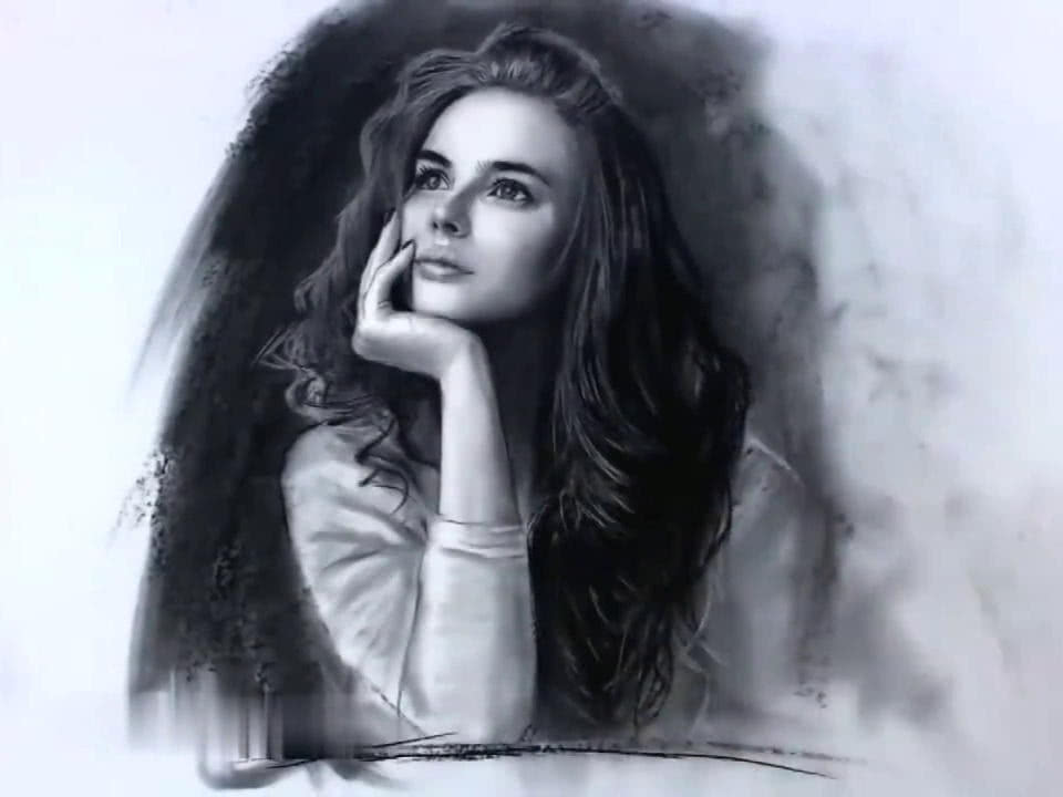 美术生画素描随心所欲,开始以为画大妈,成画瞬间变女神!