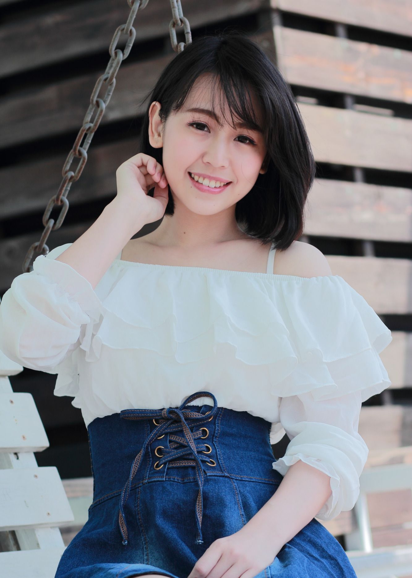 摄影:单纯可爱的女孩子,笑起来格外迷人