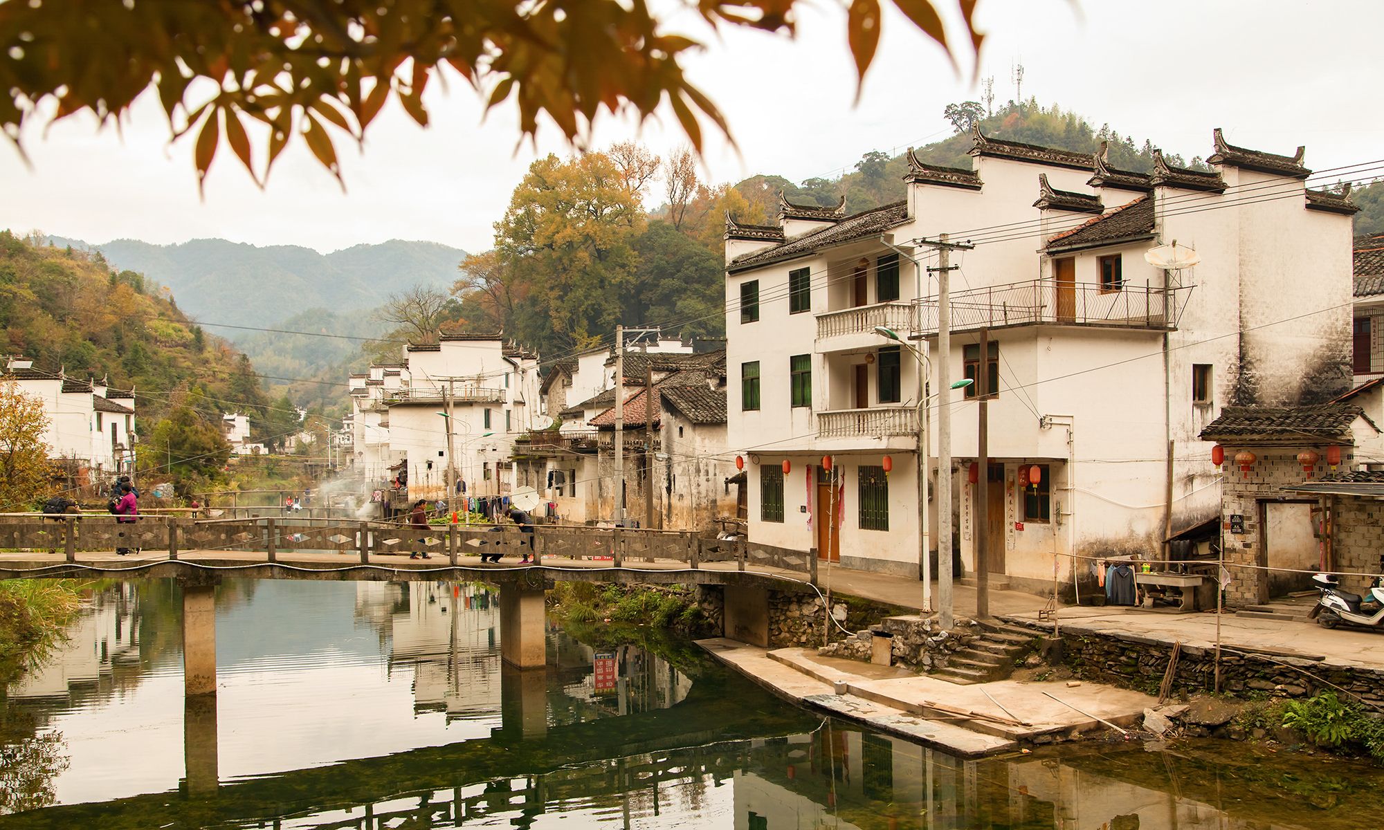 风光秀美的田园古村落,没见过村子还有这么圆的