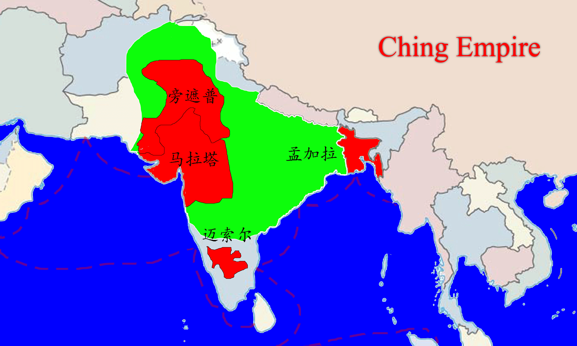 动态图解英属印度印度近300万平方公里的国土从何而来