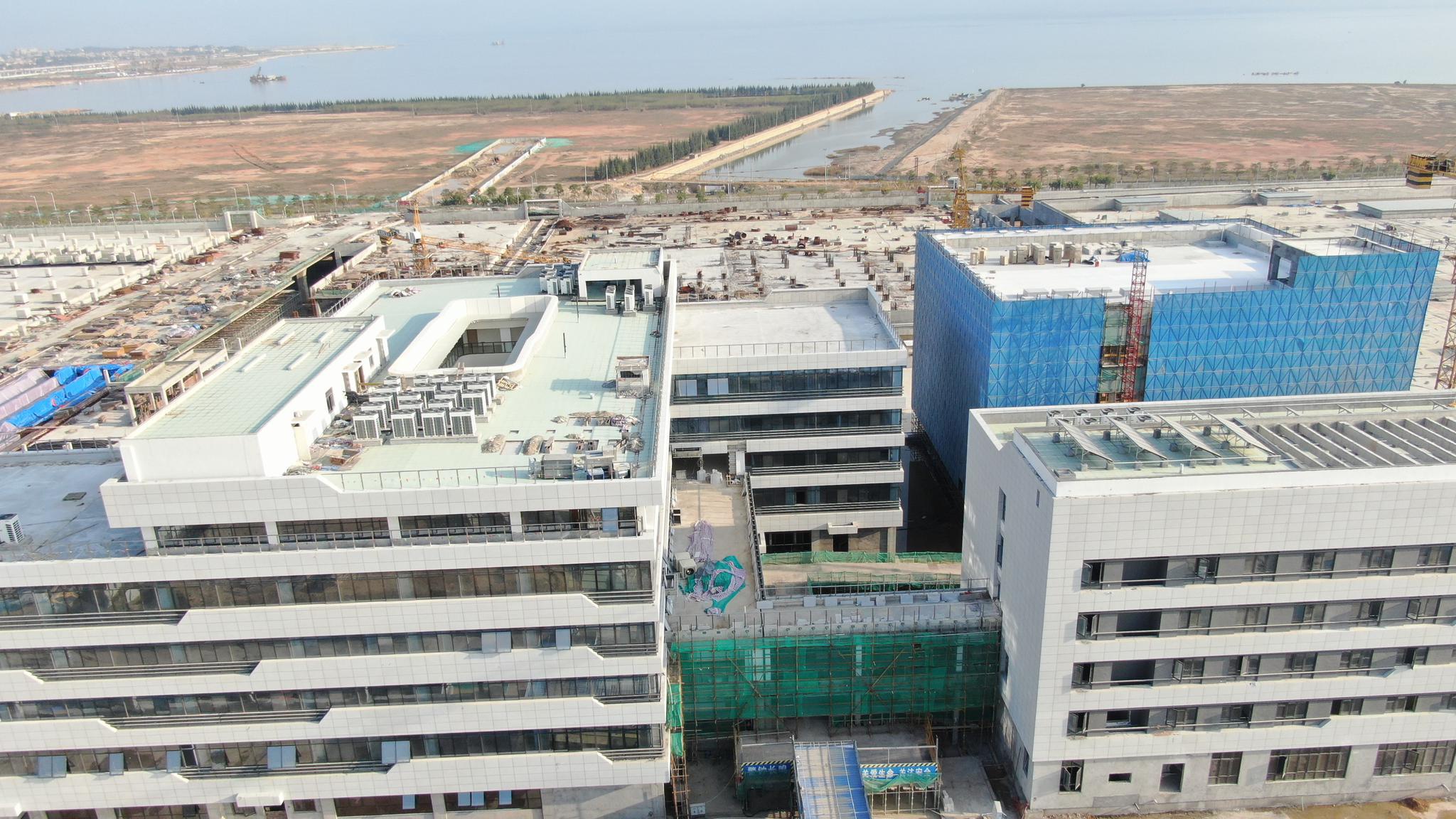 拍摄在厦门岛外翔安在建的几条地铁线路,蔡厝车场段