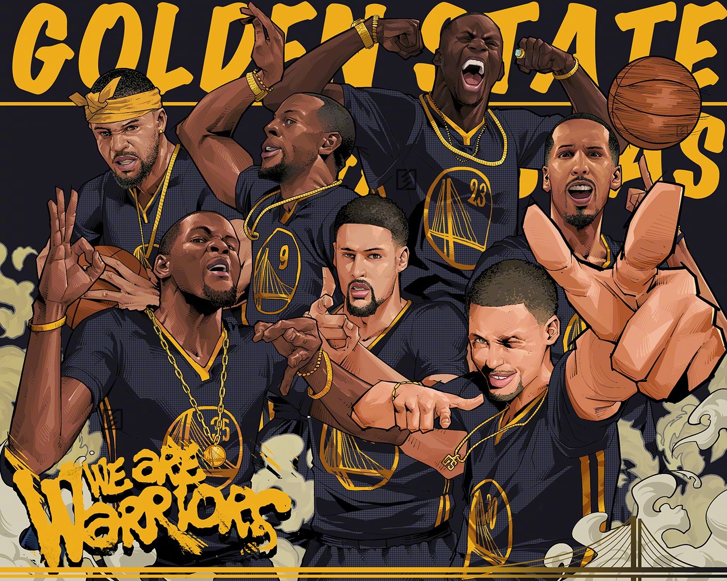 超帅的勇士漫画勇士球迷必收