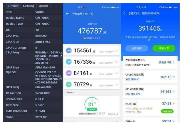 首先通过两个跑分平台数据能基本看到麒麟990在性能上基本稳定在第一
