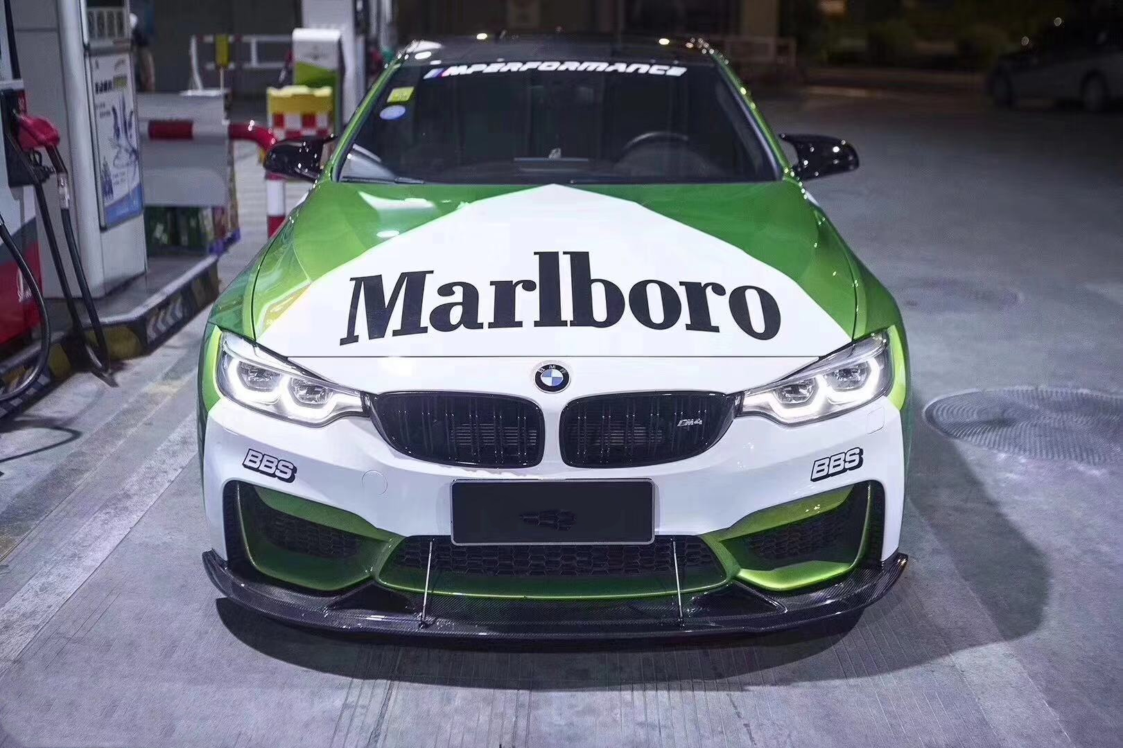 夏天里来一颗薄荷味万宝路 宝马m4彩绘很有趣