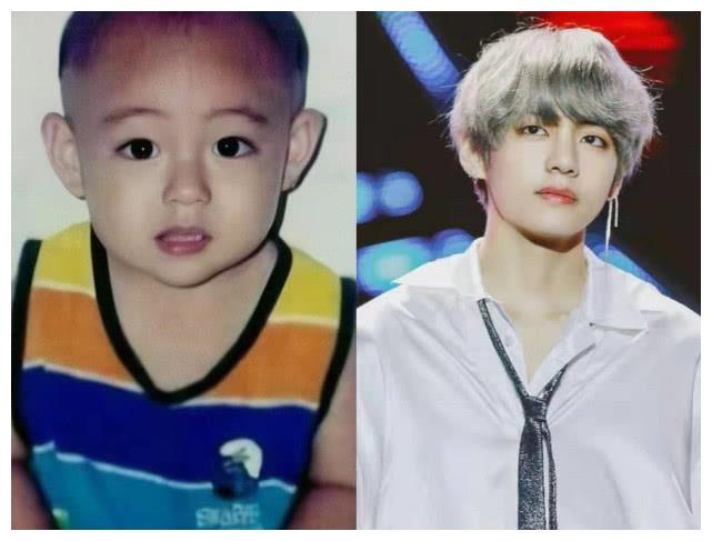 bts成员小时候vs长大后,躲过金泰亨,避开田柾国,被他击中