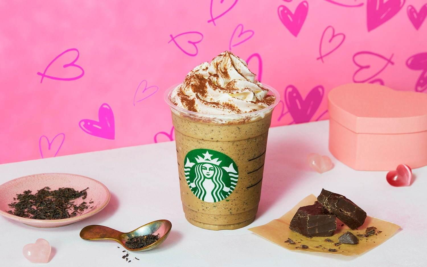 日本星巴克2020情人节限定新品!粉蓝爱心透出满屏爱意