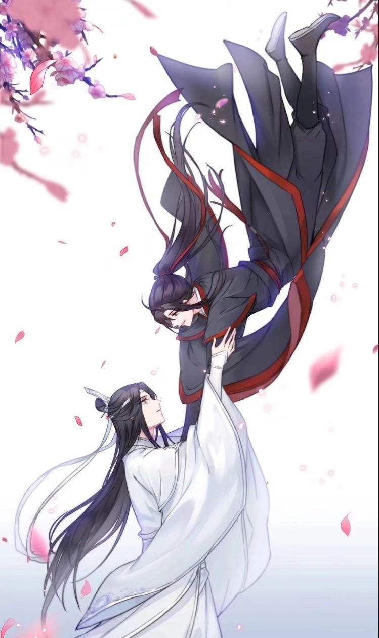 魔道祖师q版人物壁纸忘羡还是不忘秀恩爱啊