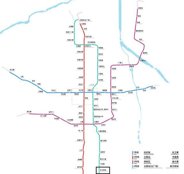 西安地鐵4號線東長安街站位於長安區正是長安街的本源