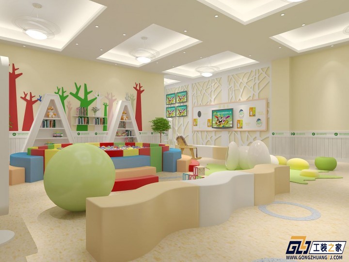 西安品牌双语幼儿园装修案例