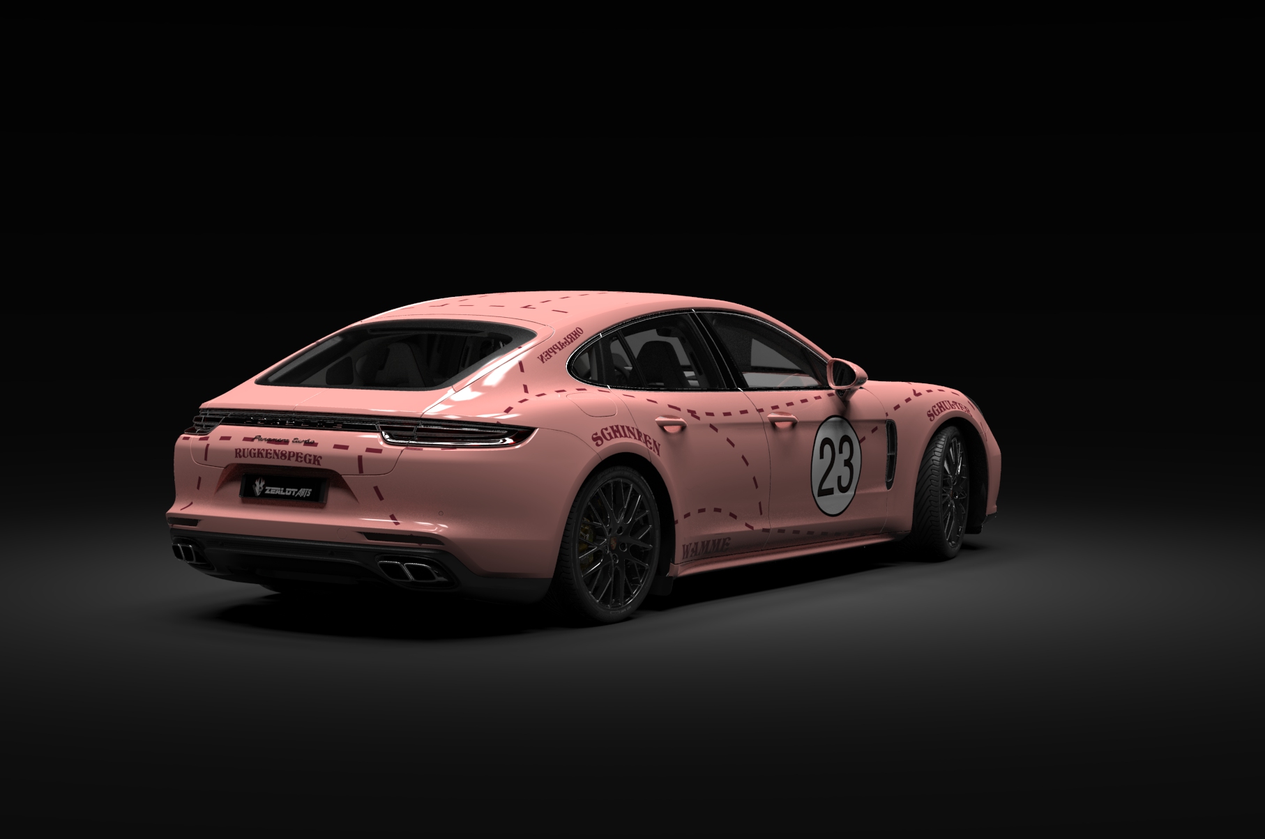 美丽的porsche panamera,是你喜欢的粉猪系列