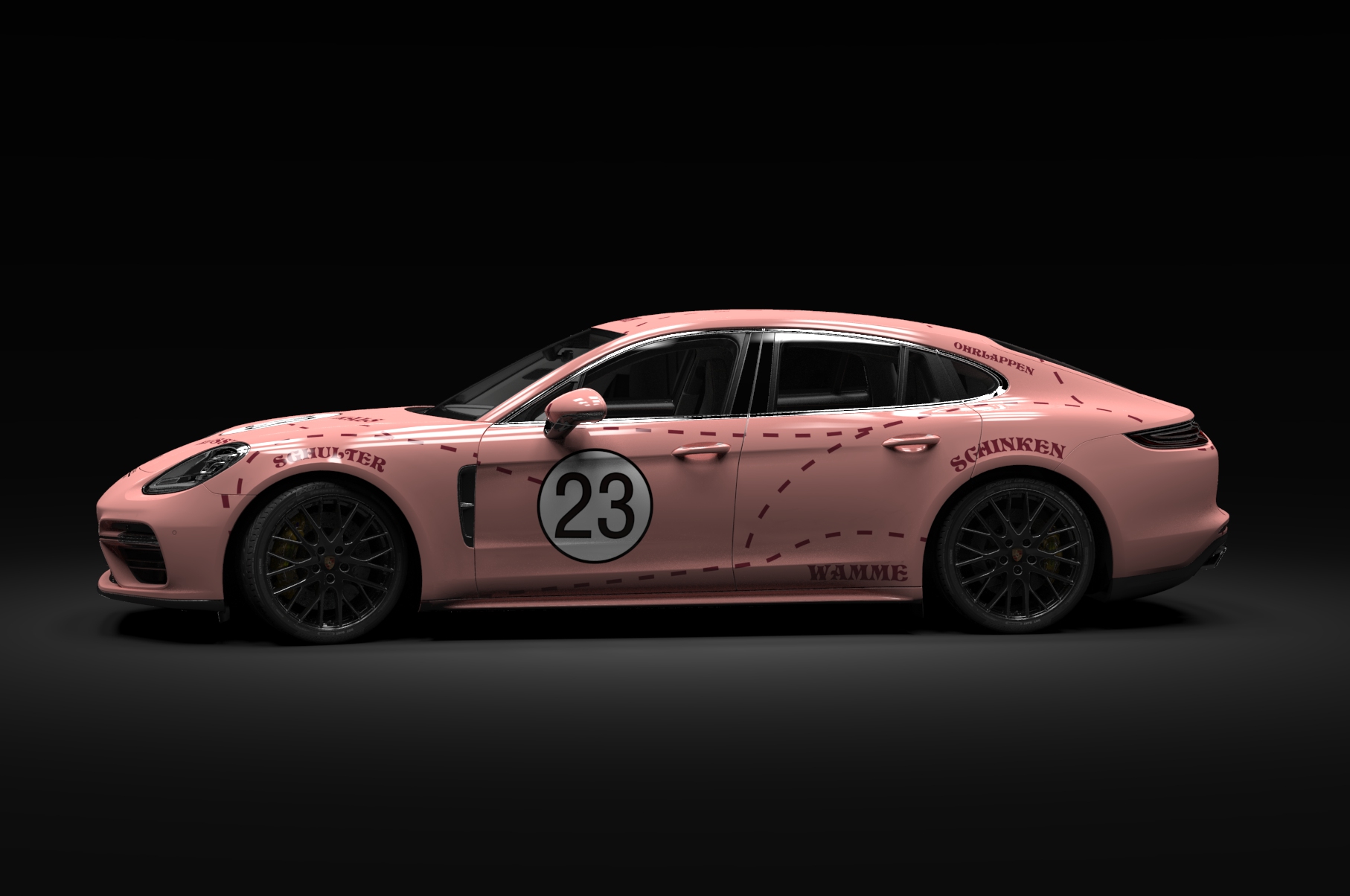 美丽的porsche panamera,是你喜欢的粉猪系列