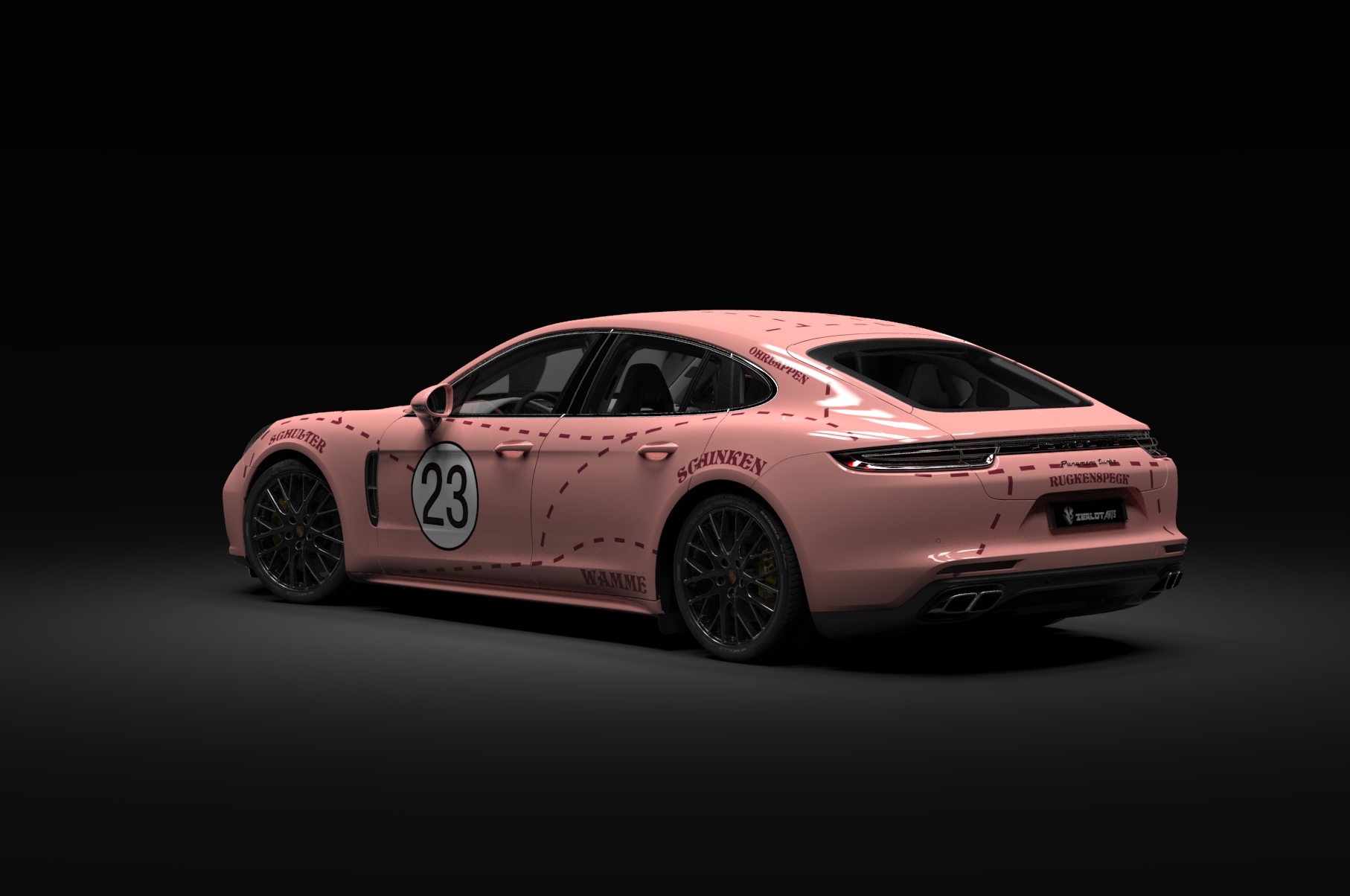 美丽的porsche panamera,是你喜欢的粉猪系列