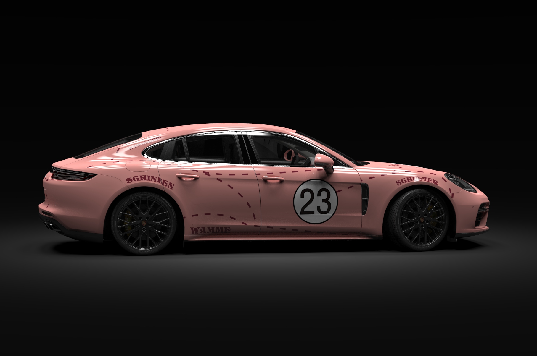 美丽的porsche panamera,是你喜欢的粉猪系列