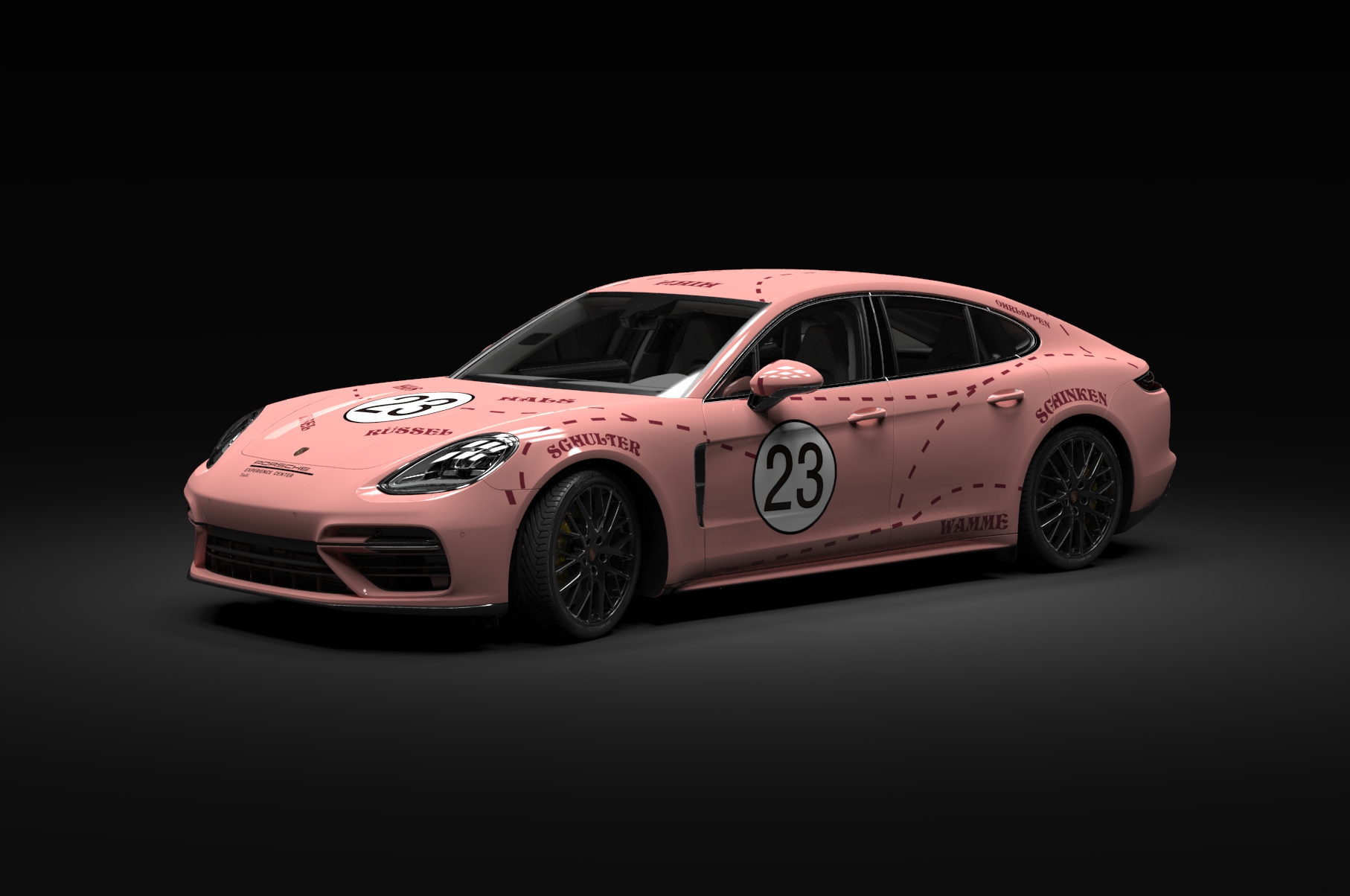 美丽的porsche panamera,是你喜欢的粉猪系列