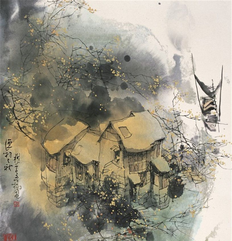 当代画家刘懋善国画风景写生作品欣赏