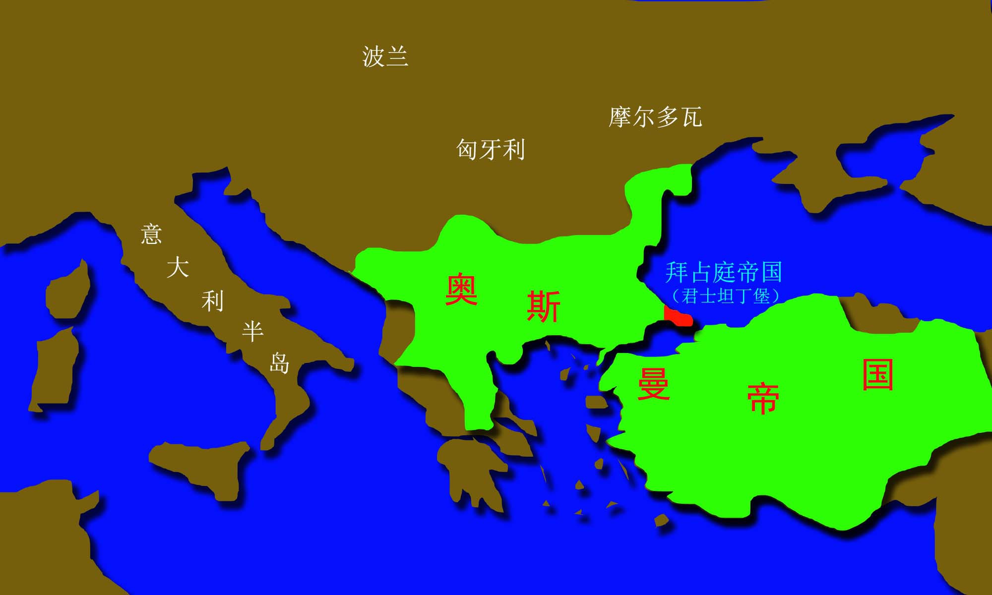 君士坦丁堡战役地图图片