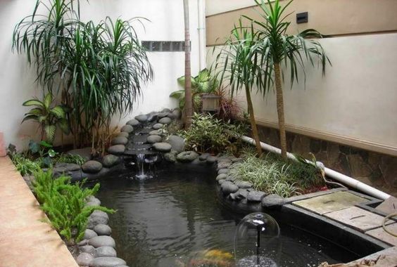 私家花园鱼塘合集别墅庭院里的养鱼池也得有颜值